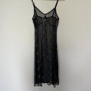 Vintage sheer floral slip dress
